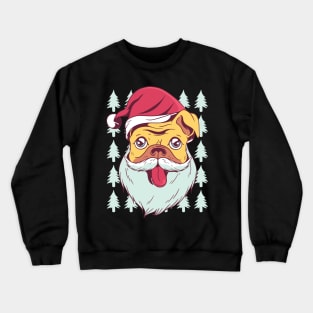 Cute Christmas Pug Crewneck Sweatshirt